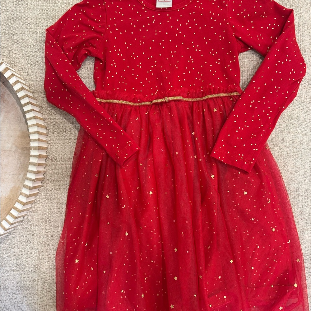 Hanna Andersson Red Starry Kids Formal Dress